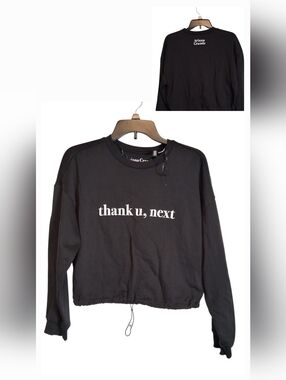 Ariana Grande | Thank U Next | Cropped Sweatshirt H&M - Size Small